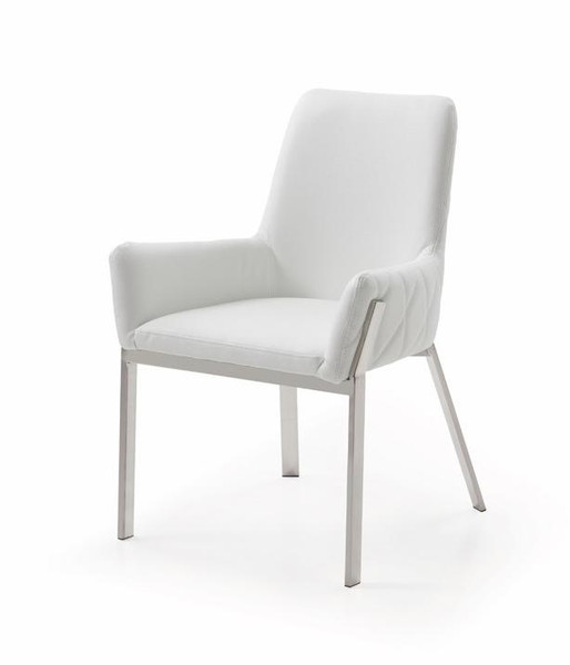 Modrest Robin Modern White Bonded Leather Dining Chair VGVCB8366-WHT By VIG Furniture