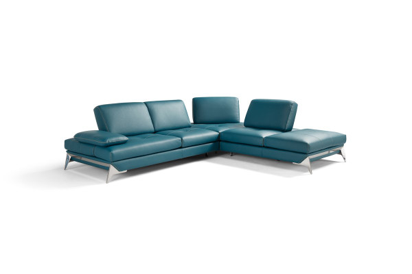 Nova Domus Andrea Modern Blue Leather Sectional Sofa VGNTANDREA-BLU By VIG Furniture