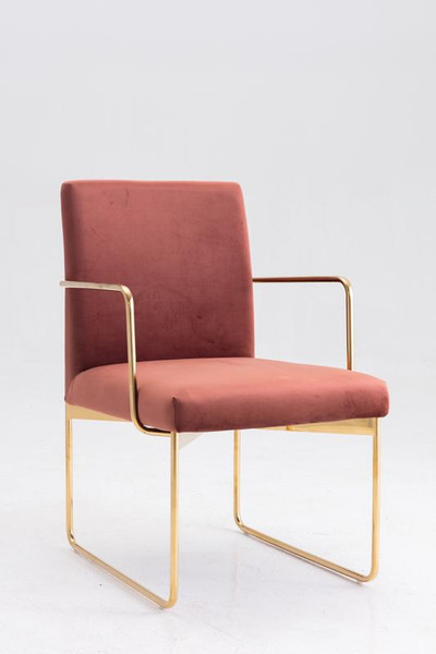 Modrest Thelen Modern Copper Fabric & Gold Dining Chair VGSFAC-018G-SAL By VIG Furniture