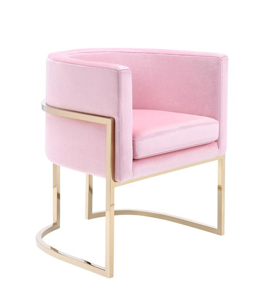 Modrest Betsy Modern Pink Velvet & Gold Dining Chair VGZAS011-PNK By VIG Furniture