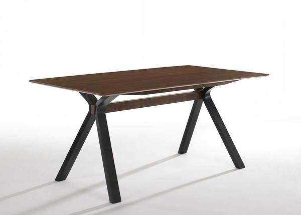 Modrest Runyon Modern Walnut & Black Dining Table VGMAMIT-5223 By VIG Furniture