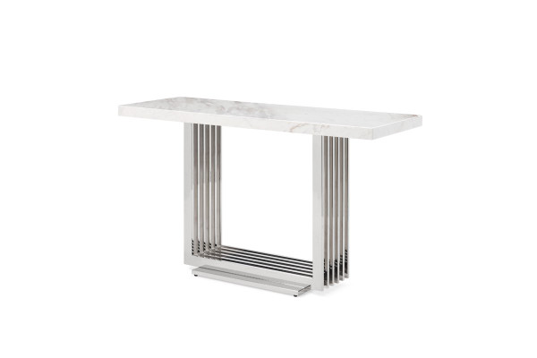 Modrest Kingsley Modern Marble & Stainless Steel Console Table VGVCK8933-STL By VIG Furniture