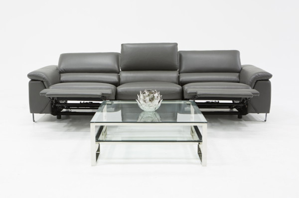 Divani Casa Maine Modern Grey Eco-Leather Sofa W/ Electric Recliners VGKNE9104-ECO-DK-GRY By VIG Furniture