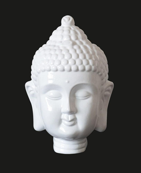 Modrest Modern White Buddha Head Sculpture VGTHSZ-0777-WHT By VIG Furniture