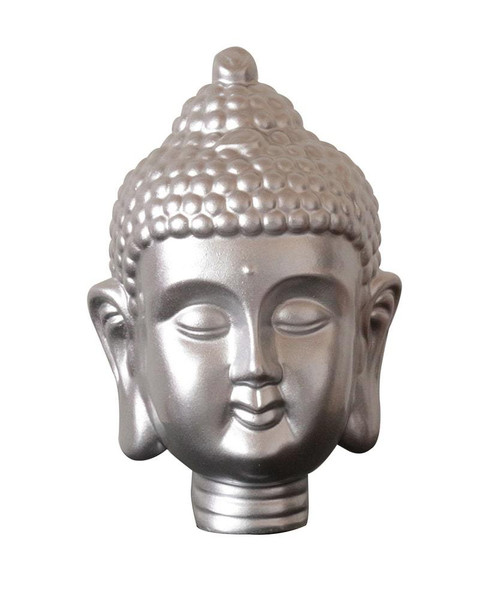 Modrest Modern Silver Buddha Head Sculpture VGTHSZ-0777-SLVR By VIG Furniture
