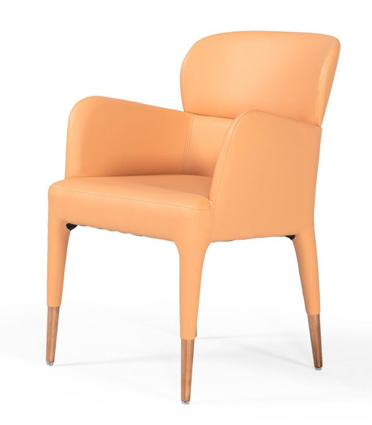 Modrest Ogden - Modern Peach & Rosegold Dining Armchair VGCS-ACH-17193 By VIG Furniture