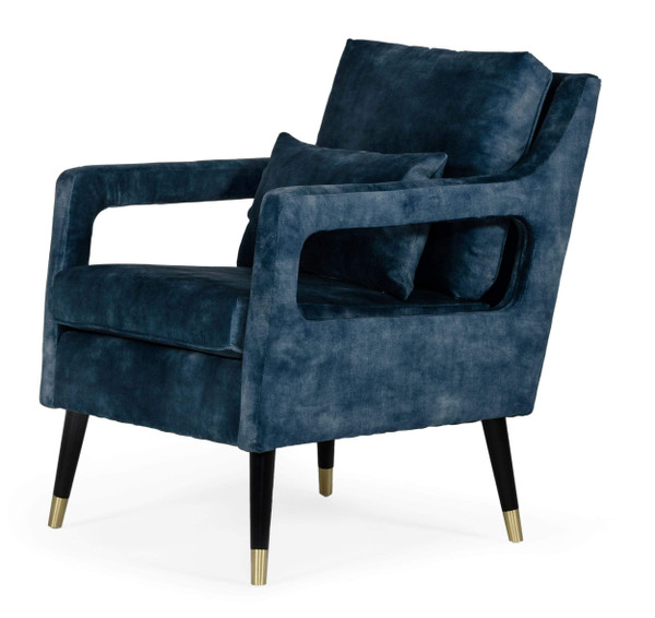 Divani Casa Doherty - Mid-Century Blue Accent Chair VGHK-F4008-20 By VIG Furniture