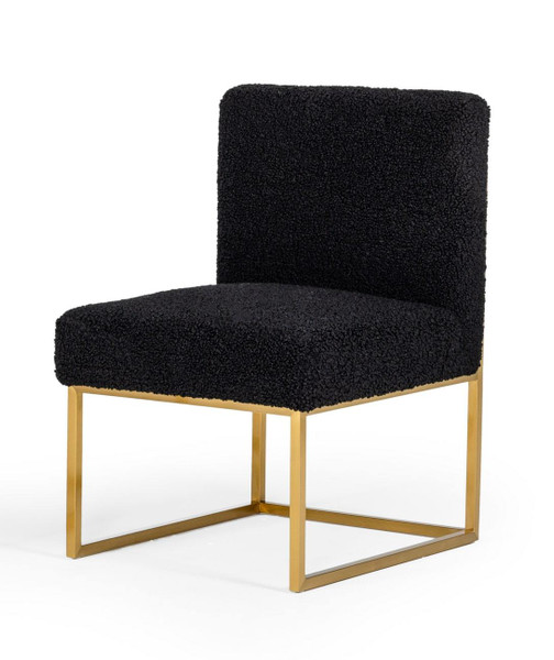 Modrest Garvin - Glam Black And Gold Fabric Accent Chair VGODZW-998 By VIG Furniture