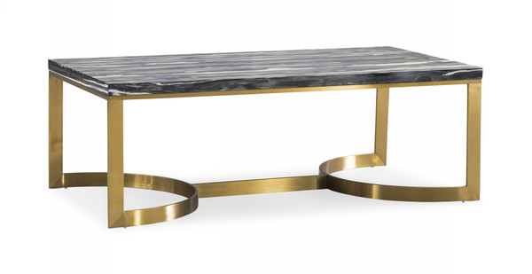 Modrest Greely - Glam Black And Gold Marble Coffee Table VGODLZ-178C By VIG Furniture