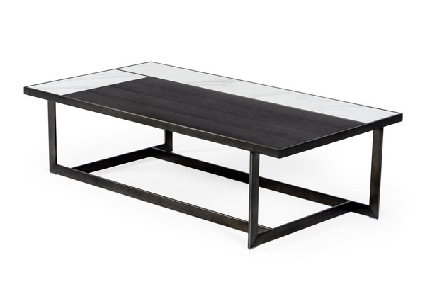 Modrest Fargo - Modern Ceramic & Grey Walnut Coffee Table VGHB320X By VIG Furniture