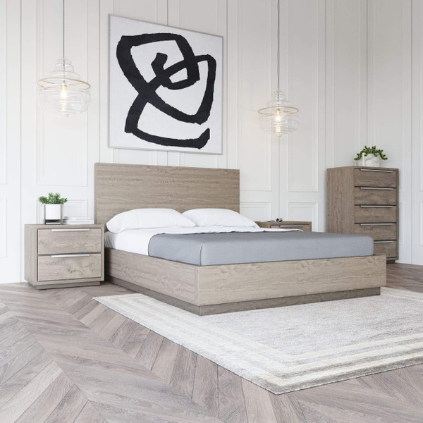 Modrest Samson - Contemporary Grey And Silver Bed VGLBHAMI-KB207-01 By VIG Furniture