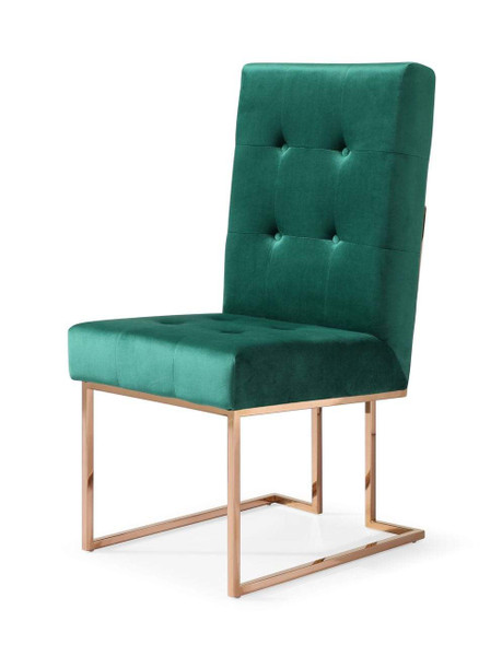 Modrest Legend Modern Green Velvet & Rosegold Dining Chair (Set Of 2) VGVCB012-GRN By VIG Furniture