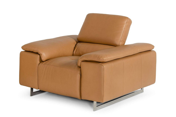 Estro Salotti Blossom Modern Cognac Leather Recliner VGNTBLOSSOM-CH By VIG Furniture
