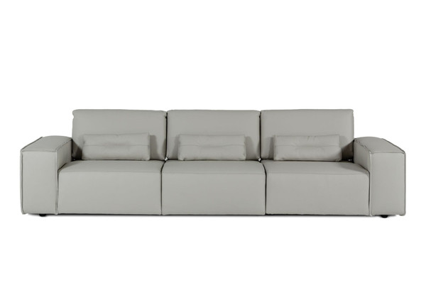 Accenti Italia Enjoy Italian Modern Grey White Leather Sofa VGDDENJOY-WHT-GRY-1 By VIG Furniture