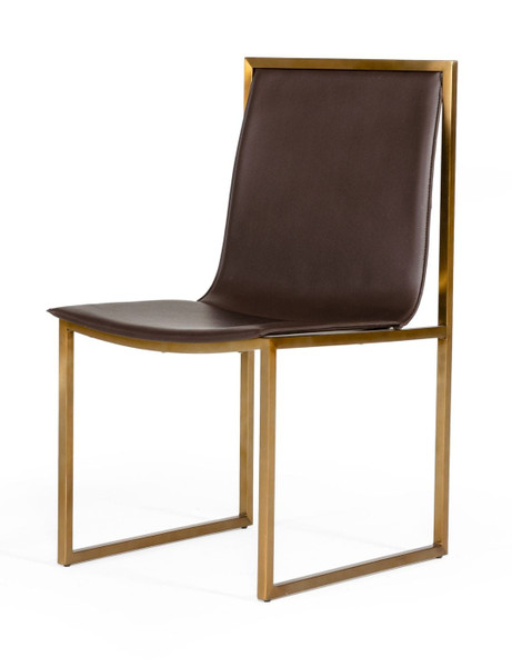 Modrest Dalton - Modern Brown Leatherette Dining Chair VGGMDC-305-DC By VIG Furniture