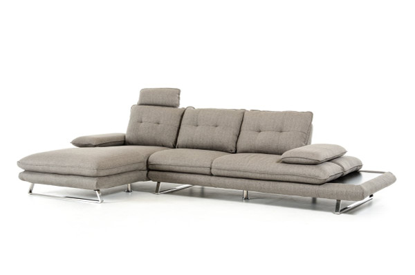 Divani Casa Porter Modern Grey Fabric Sectional Sofa By VIG Furniture
