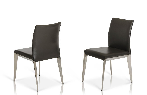 Daytona - Modern Dark Grey Eco-Leather Dining Chair (Set Of 2) By VIG Furniture