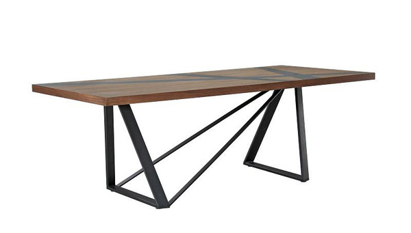 Modrest Spectra Contemporary Walnut & Gray Dining Table - VGVCT8917 By VIG Furniture
