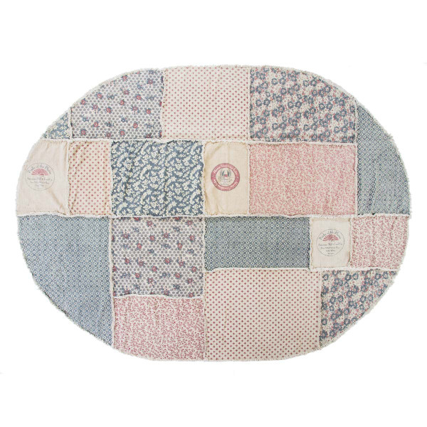 VHC Millie Patchwork Rug Oval 96X132 16155