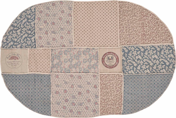 VHC Millie Patchwork Rug Oval 60X90 16153