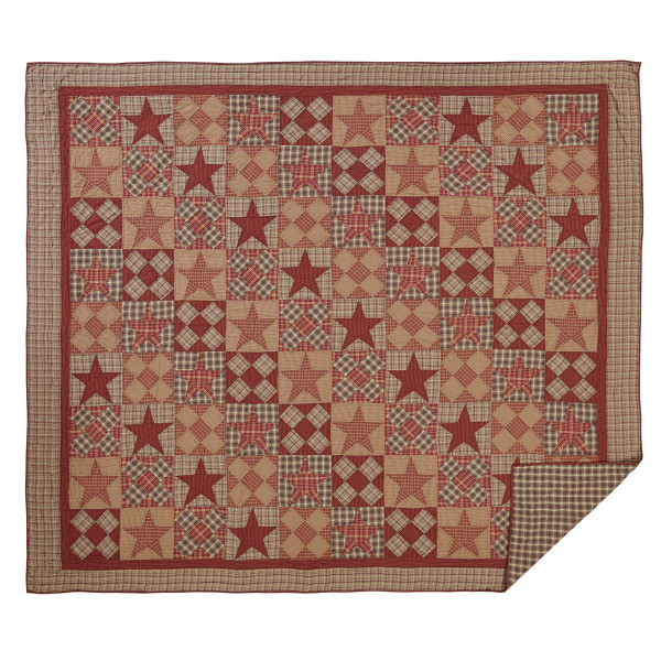 VHC Dawson Star Luxury King Quilt 120Wx105L 29397