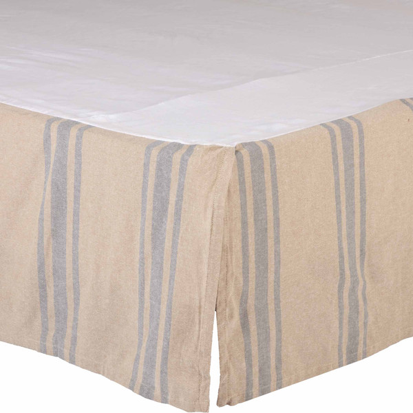 VHC Farmer'S Market Grain Sack Stripe Queen Bed Skirt 60X80X16 62967