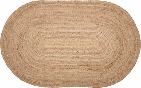 VHC Natural Jute Rug Oval 60X96 20394
