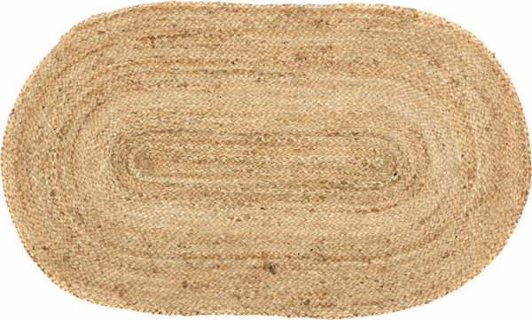 VHC Natural Jute Rug Oval 27X48 20391