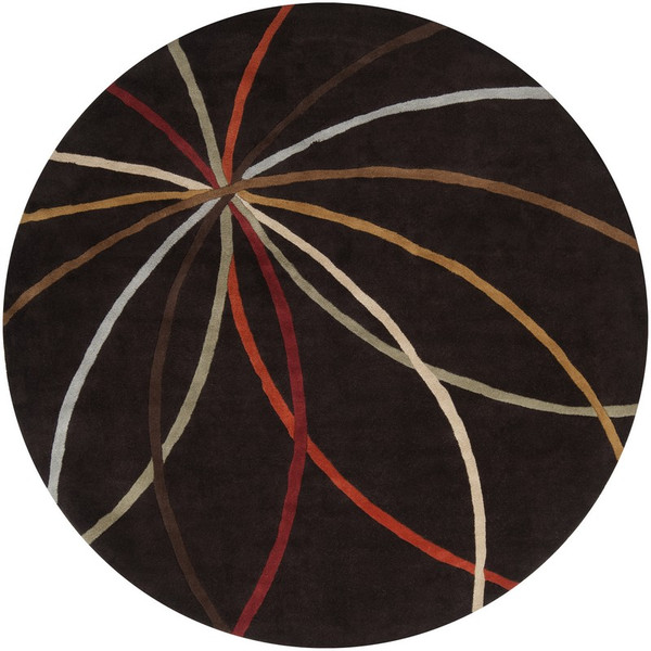 Surya Forum Hand Tufted Black Rug FM-7141 - 8' Round