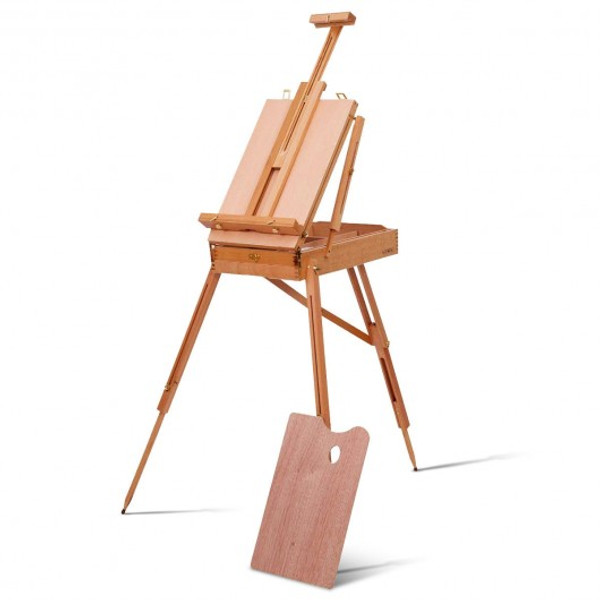 ST39510 Tripod Folding French Wooden Easel With Sketch Box