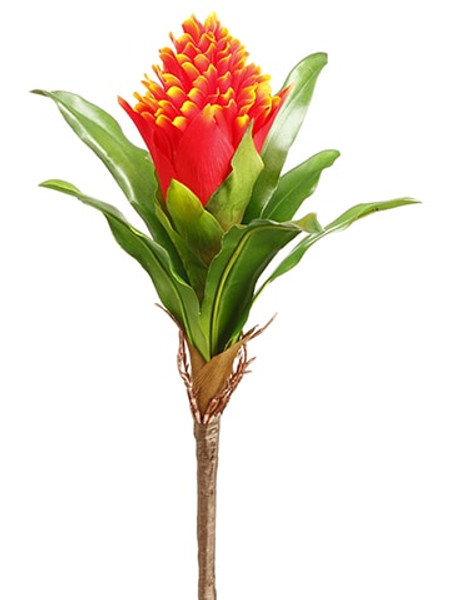 12" Bromeliad Spray Flame (Pack Of 24) FSB936-FL By Silk Flower