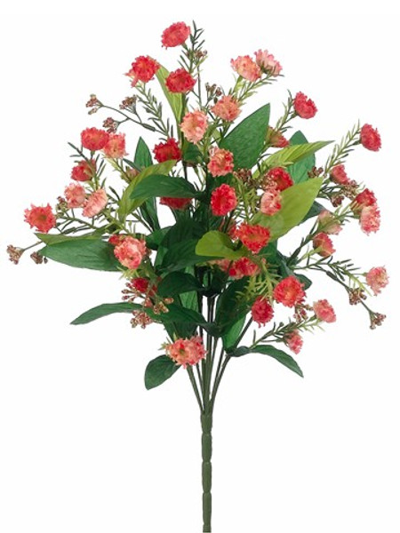 18.5" Bell Blossom Bush X10 Coral (Pack Of 12) FBM144-CO By Silk Flower