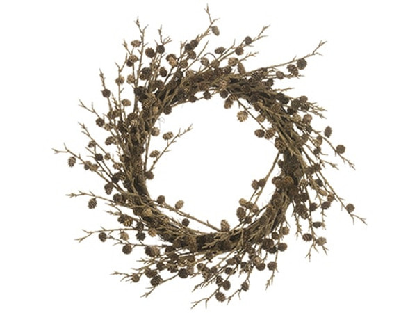 30" Pine Cone Wreath Brown (Pack Of 2) XDW052-BR By Silk Flower