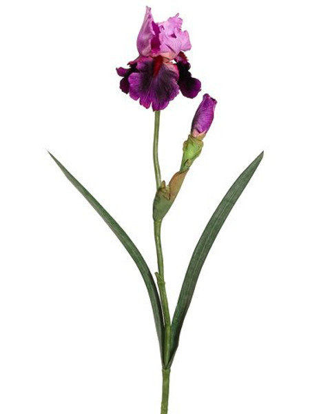 28" Bearded Iris Spray With Water-Resistant Stem Violet Lilace (Pack Of 12) FSI320-VI/LL By Silk Flower