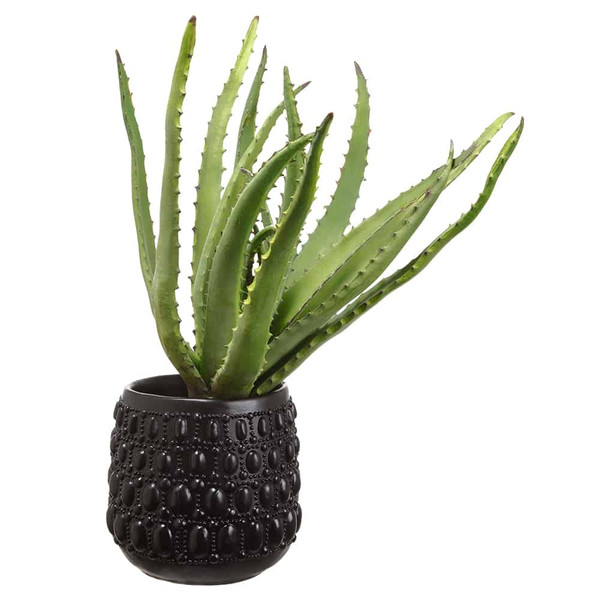 23.5"H X 15"W X 17"L Agave In Cement Pot Green WP8251-GR By Silk Flower