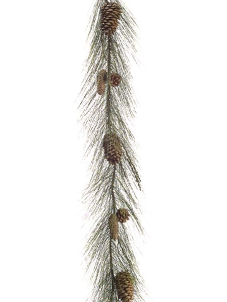 6' Long Needle Pine/ Pinecone Garland Green Brown (Pack Of 3) YGX323-GR/BR By Silk Flower