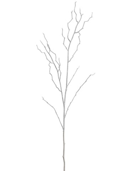 39" Wild Birch Twig (Iridescent) White (Pack Of 12) ZAB055-WH By Silk Flower