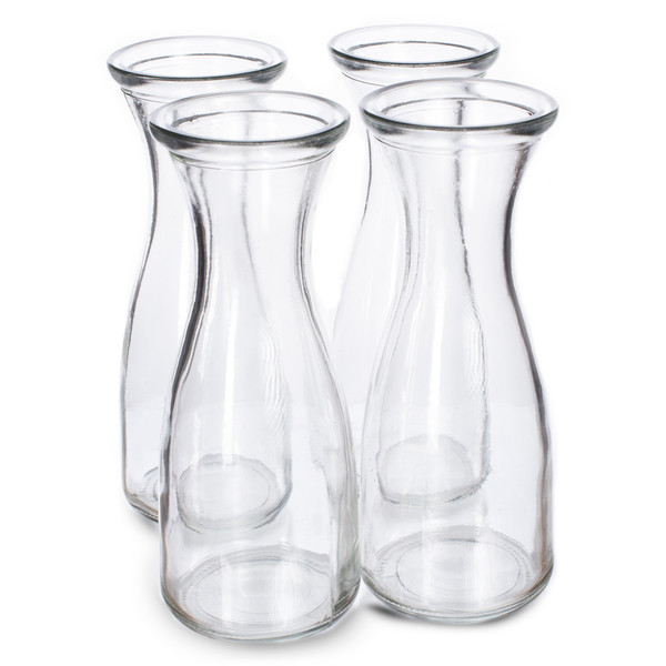 Brybelly KTBL-505 17 Oz. (500Ml) Glass Beverage Carafe, 4-Pack