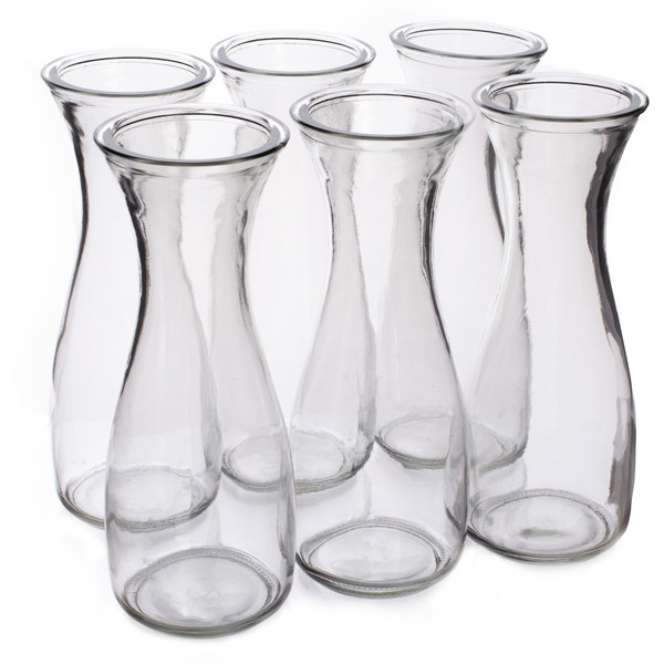 Brybelly KTBL-509 34 Oz. (1 Liter) Glass Beverage Carafe, 6-Pack