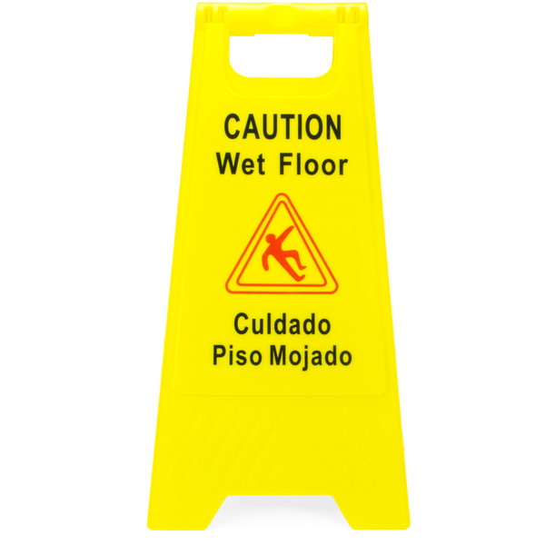 Brybelly IFLR-001 Caution Wet Floor Sign, English & Spanish