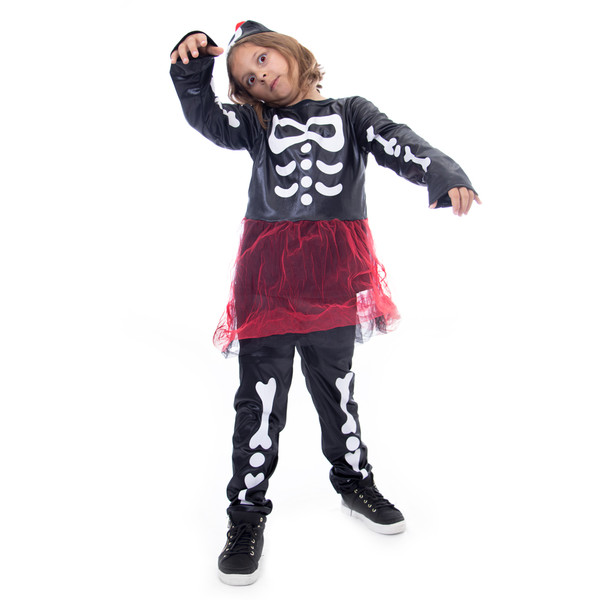 Brybelly MCOS-426YL Spooky Skeleton Halloween Costume, Large