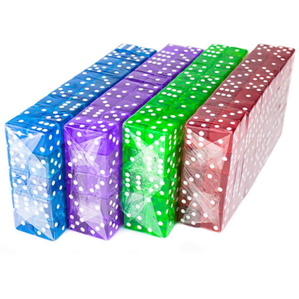 Brybelly GDIC-101-104*100 400 Dice - 19Mm - Red, Blue, Green, Purple