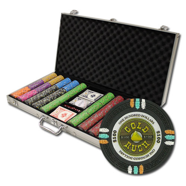 Brybelly CSGR-750AL 750Ct Claysmith Gaming "Gold Rush" Chip Set In Aluminum Case