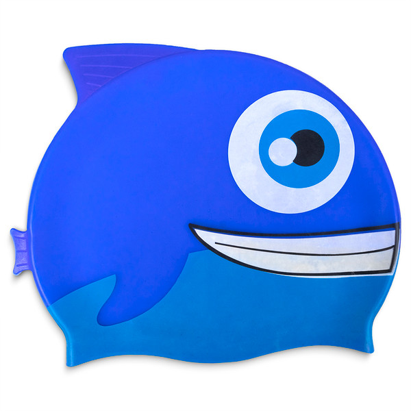 Brybelly SSWI-201 Kids Fishy Swim Cap, Blue