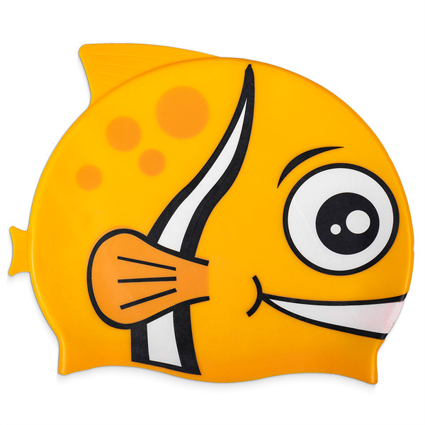 Brybelly SSWI-202 Kids Fishy Swim Cap, Yellow