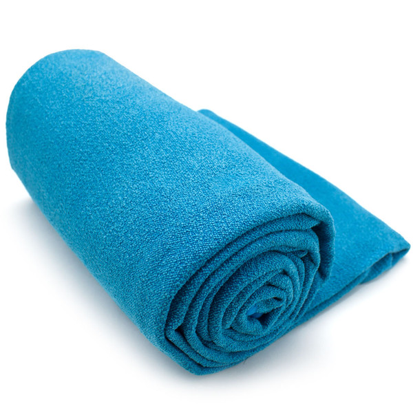 Brybelly SYOG-702 Blue Non-Slip Microfiber Hot Yoga Towel With Carry Bag