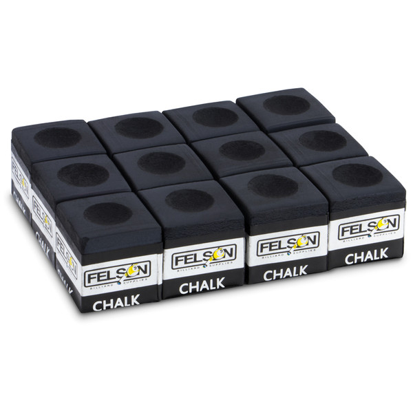 Brybelly SFELS-011 Pool Cue Chalk 12-Pack, Black
