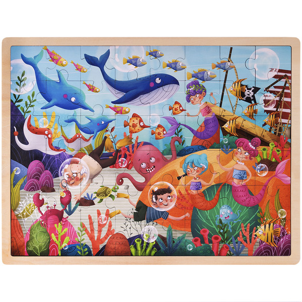 Brybelly TPUZ-904 Ollie And Mr. Noodle: Deep Sea Diving Jigsaw Puzzle