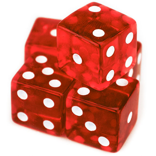 Brybelly GDIC-001*5 5 Red Dice - 16Mm