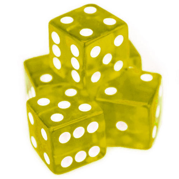 Brybelly GDIC-004*5 5 Yellow Dice - 16Mm